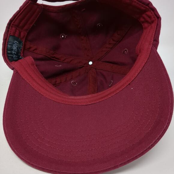 Lightning Bolt Slideback Baseball Cap Red One Size Adjustable Lights Label - Picture 7 of 9